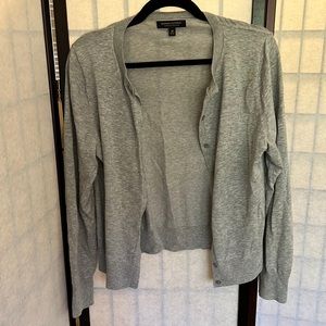 Gray Stretch Cotton Cardigan from Banana Republic